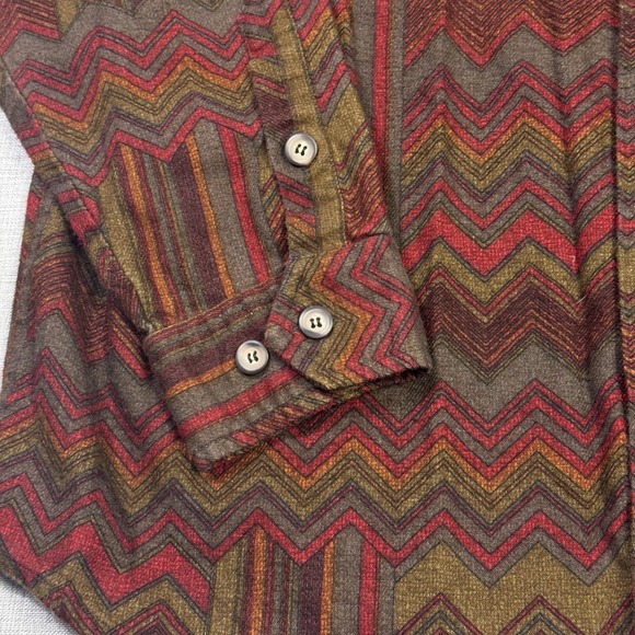 The Territory Ahead Southwestern Flannel Shirt Mens XL Brown Long Sleeve Button - Picture 7 of 9